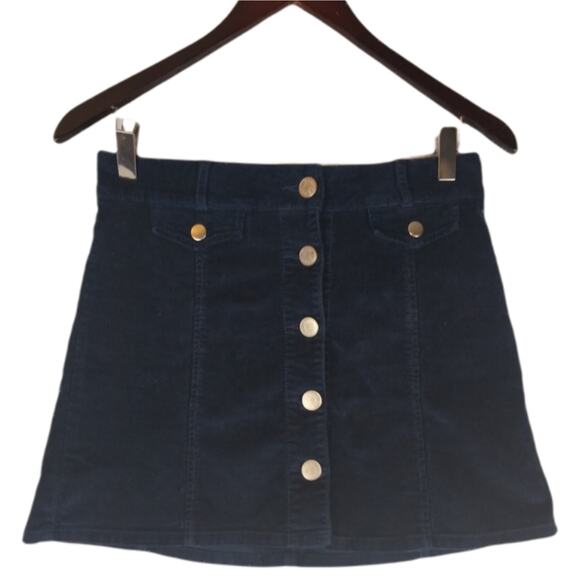 BDG Dresses & Skirts - BDG Navy Needlecord Mini Skirt Size 2